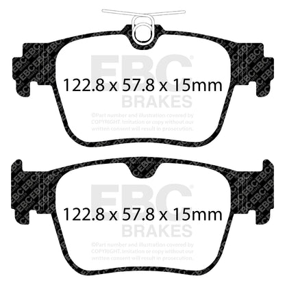 EBC Volkswagen Golf R/GTI Yellowstuff 4000 Series Rear Brake Pads DP42438R (Mk8)