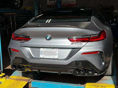 BMW Akrapovic Styled exhaust system for M850i 840i 840d G14 G15 G16  stainless with Carbon Tips