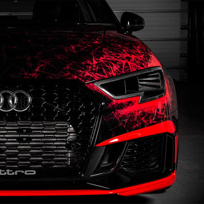 Eventuri Audi RS3 Headlamp Race Intake Duct In Carbon Fibre (8V Facelift)