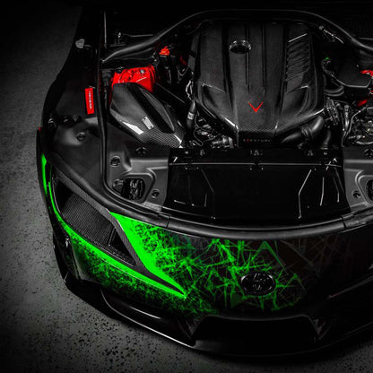 Eventuri Toyota Supra Headlamp Race Intake Duct In Black Carbon Fibre (A90)
