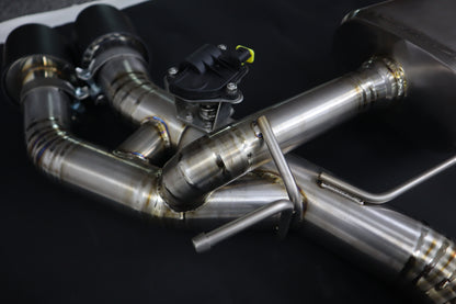 BMW G90 G99 M5 Akrapovic Style exhaust with tips stainless or Titanium