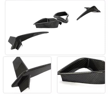 BMW Carbon front bumper canard trims 4 pieces G14 G15 G16 840d 840i M850i 8 series pre LCI