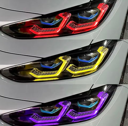 BMW M3 M4 G80 G81 G82 G83 DRL’s Yellow, Dual colour and RGB