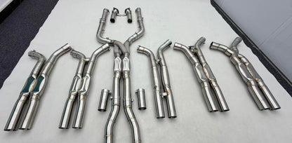 BMW Akrapovic Styled exhaust system for M8 M5 F90 F91 F92 F93 stainless with Carbon Tips