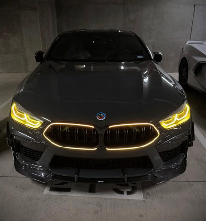 Suitable for LED lighting grille with lamps on the front grille of BMW 19-25 8 Series G14 G15 G16 M8 F91 F92 F93 models