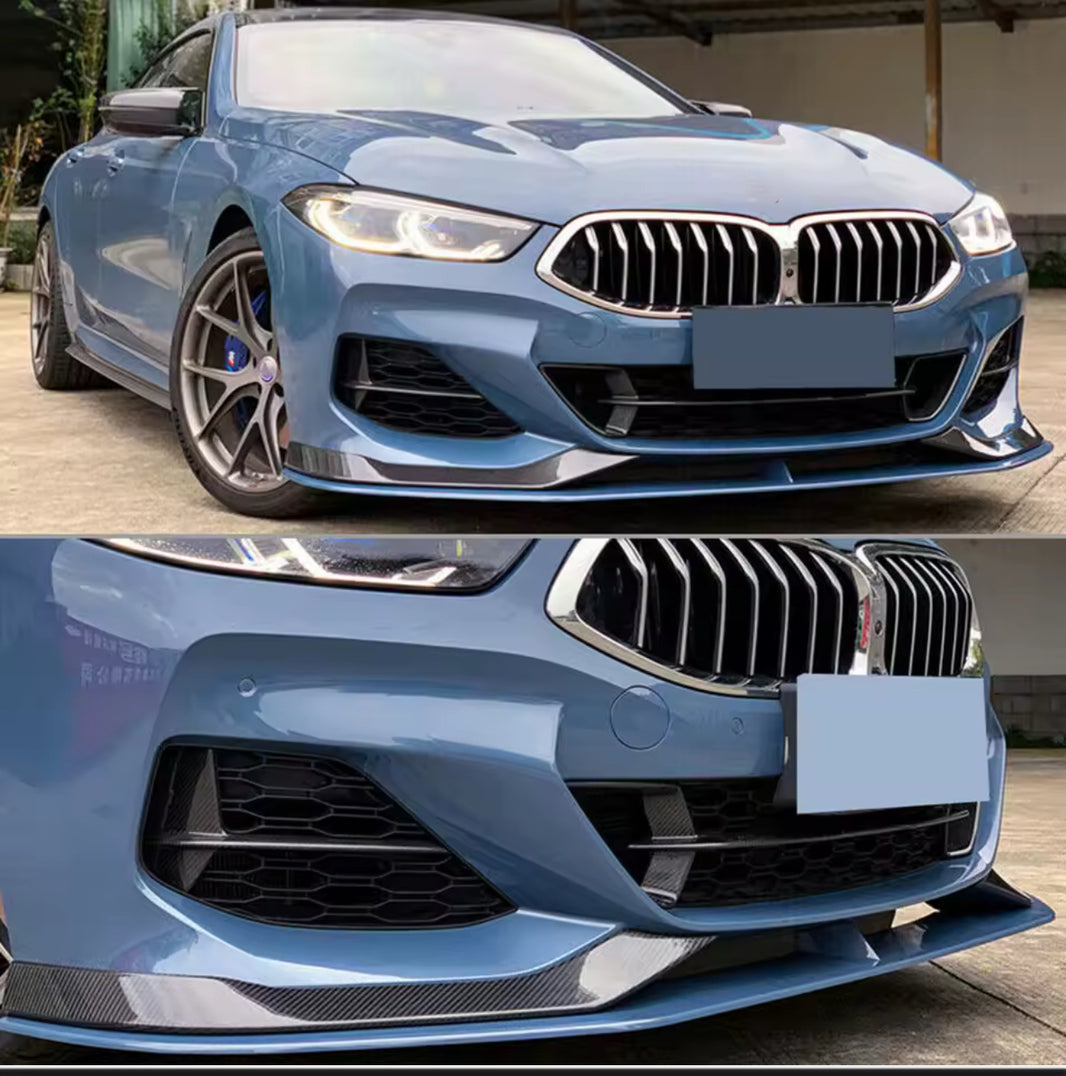BMW Carbon front bumper canard trims 4 pieces G14 G15 G16 840d 840i M850i 8 series pre LCI
