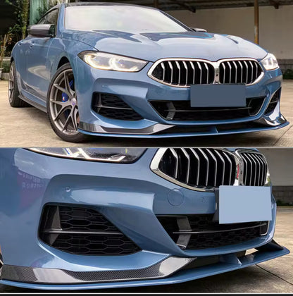 BMW Carbon front bumper canard trims 4 pieces G14 G15 G16 840d 840i M850i 8 series pre LCI