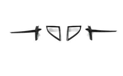 BMW Carbon front bumper canard trims 4 pieces G14 G15 G16 840d 840i M850i 8 series pre LCI