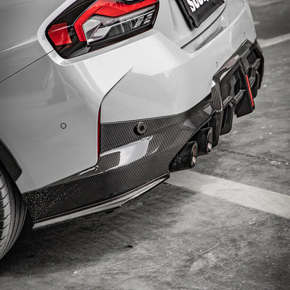 SOOQOO BMW G42 Prepreg Carbon Fiber Side Rear Diffuser