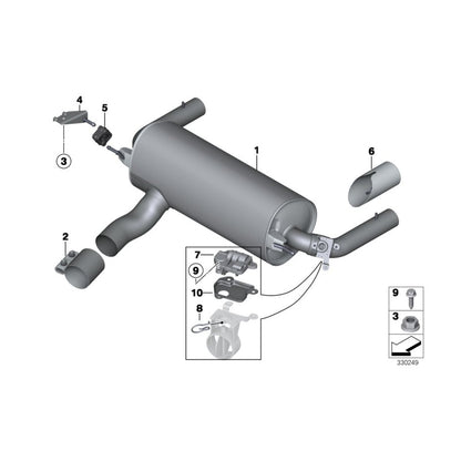 Genuine BMW B58/N55 M Performance Exhaust Clamping Bush Pipe Sleeve (80mm)