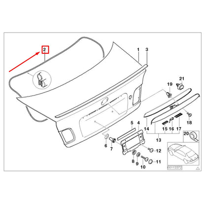 Genuine BMW E46 3 Series & M3 Coupe / Convertible OEM Trunk Lid Rubber Seal Gasket 51718226715
