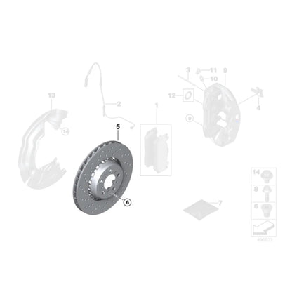 Genuine BMW M Performance 400mm Front Brake Discs/Rotors Pair For BMW F87 M2 Competition