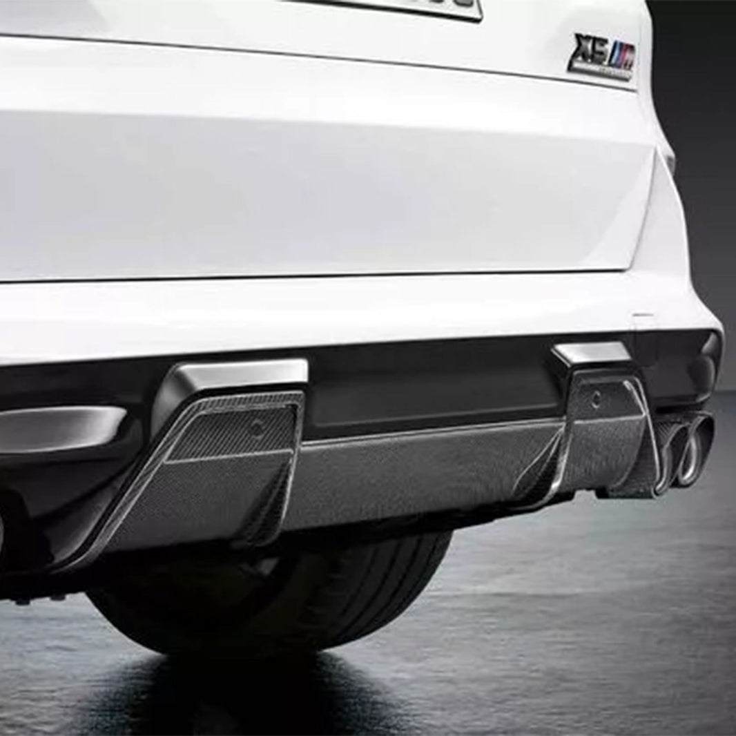 Genuine BMW F95 X5M & F96 X6M M Performance Rear Diffuser In Gloss Carbon Fibre