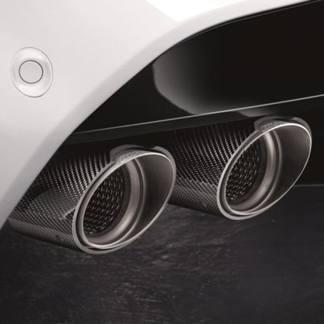 Genuine BMW F95 X5M & F96 X6M M Performance Exhaust Tips In Carbon Fibre & Titanium
