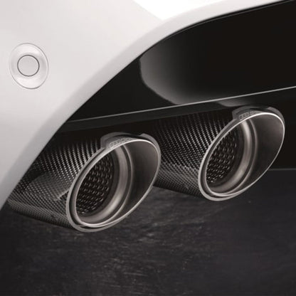 Genuine BMW F95 X5M & F96 X6M M Performance Exhaust Tips In Carbon Fibre & Titanium