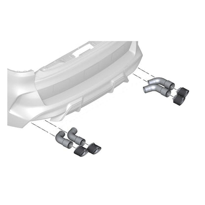 Genuine BMW F95 X5M & F96 X6M M Performance Exhaust Tips In Carbon Fibre & Titanium