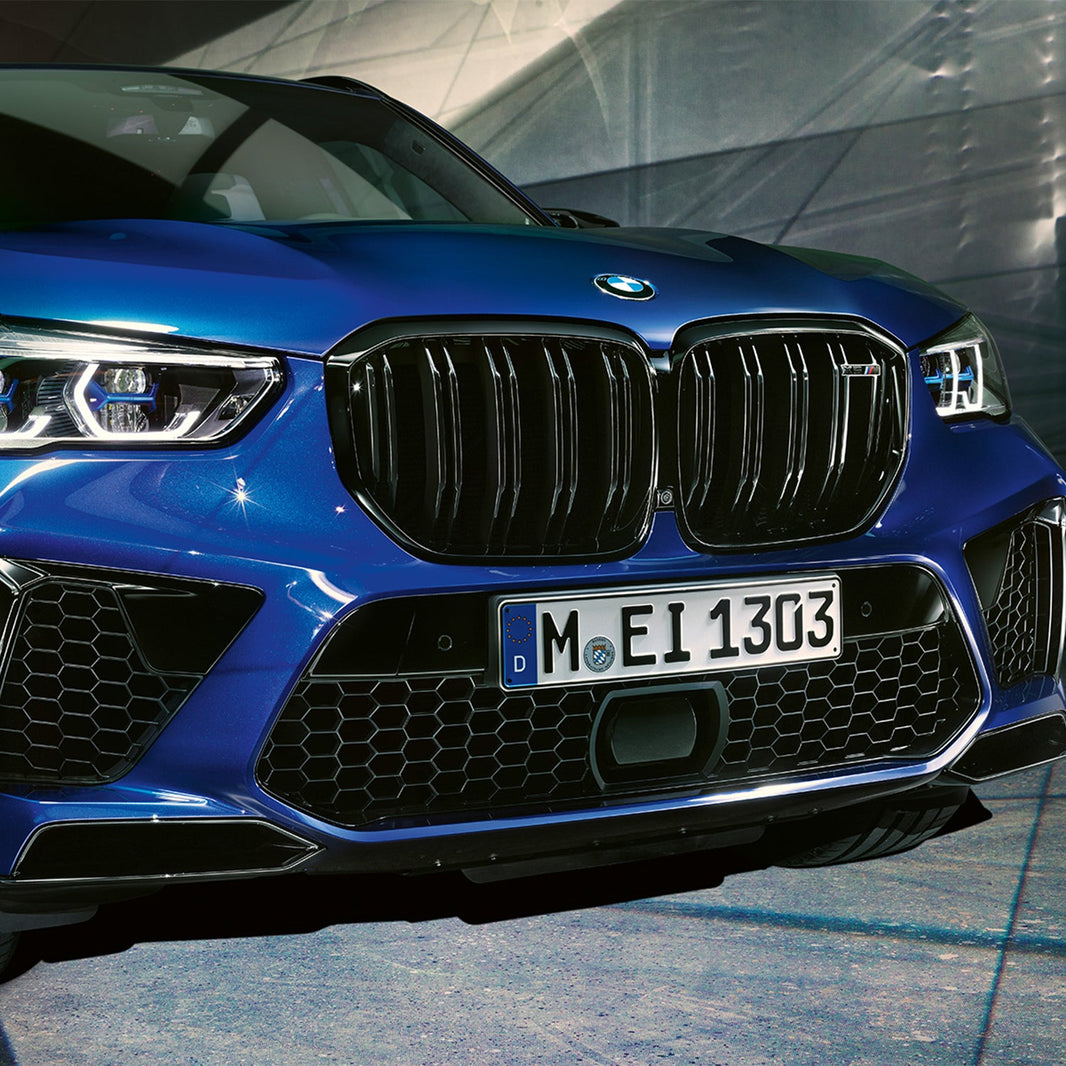 Genuine BMW F95 X5M OEM Front Grille In Gloss Black