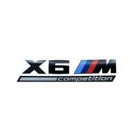 Genuine BMW F96 X6M Competition M Performance Rear Badge In Gloss Black