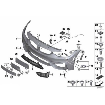 Genuine BMW Front Air Open Mesh Grille For F80 M3 & F82/F83 M4