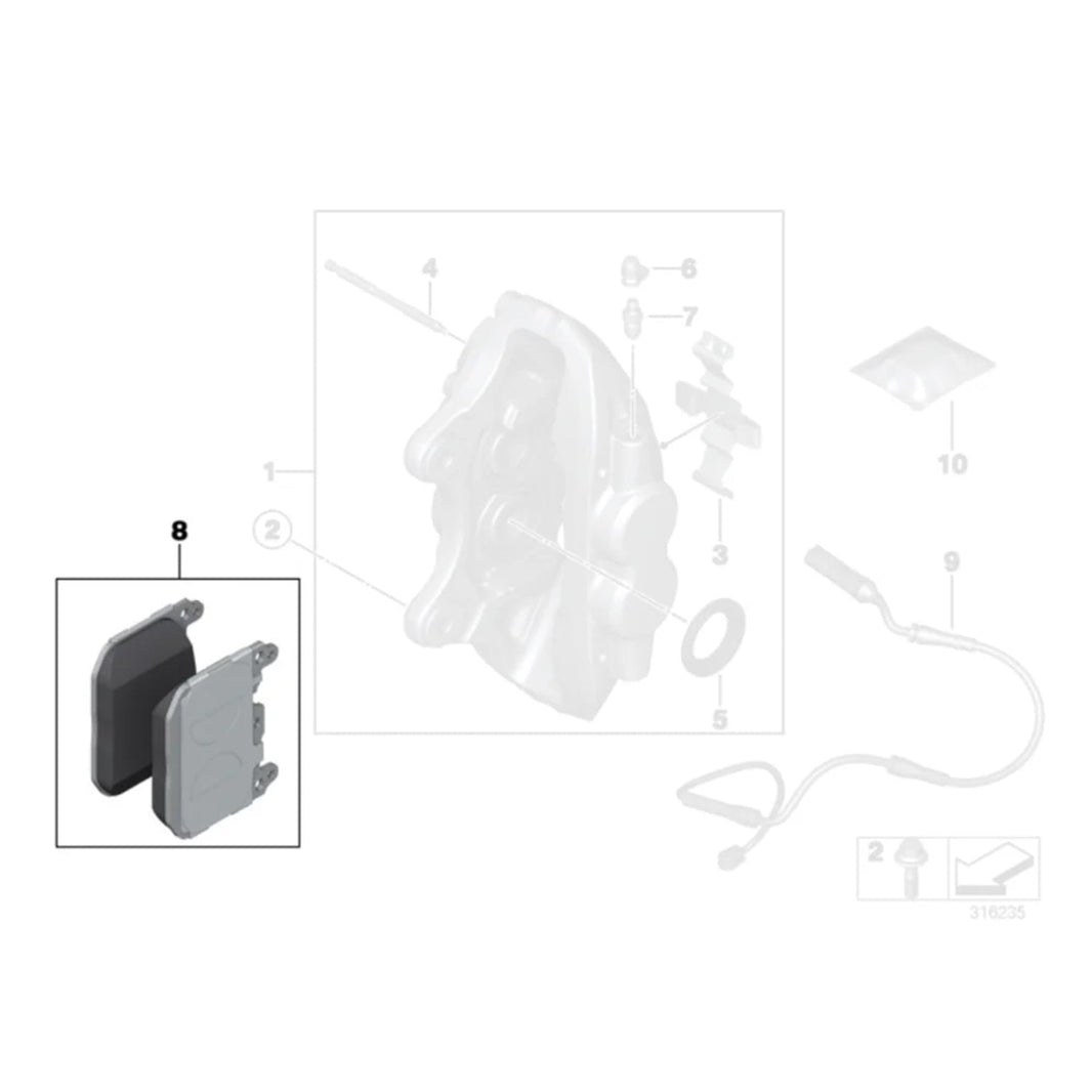 Genuine BMW OEM Front Brake Pads For F Series M Lites (1/2/3/4 Series)