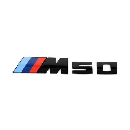 Genuine BMW G45 X3 'M50' M Performance Rear Badge In Gloss Black