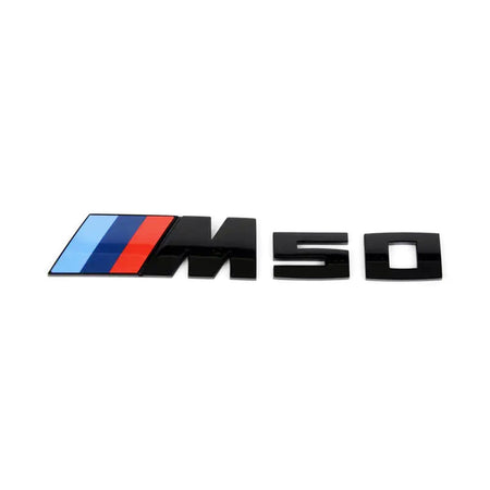 Genuine BMW G45 X3 'M50' M Performance Rear Badge In Gloss Black