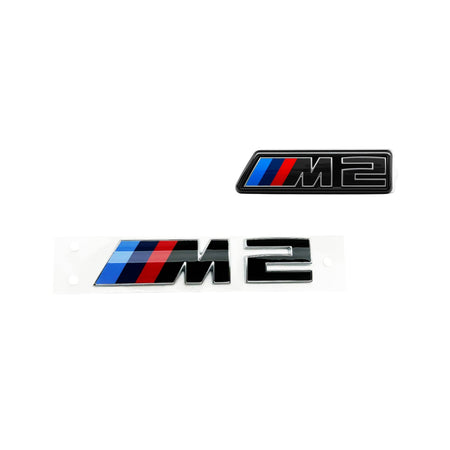 Genuine BMW G87 M2 LCI Front & Rear Badges In Gloss Black