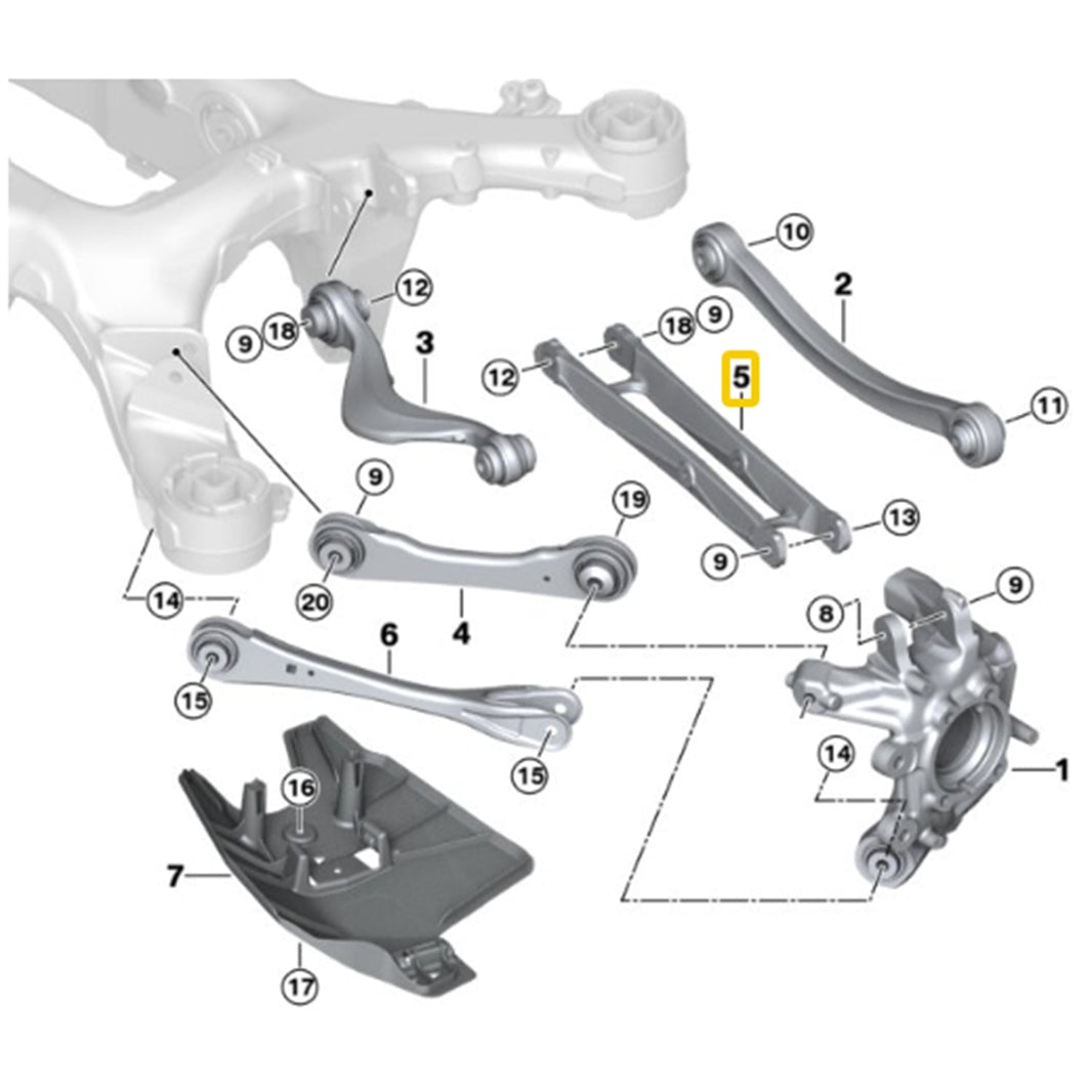 Genuine BMW G90 & G99 M5 OEM Rear Axle Camber Control Arm 33327885730