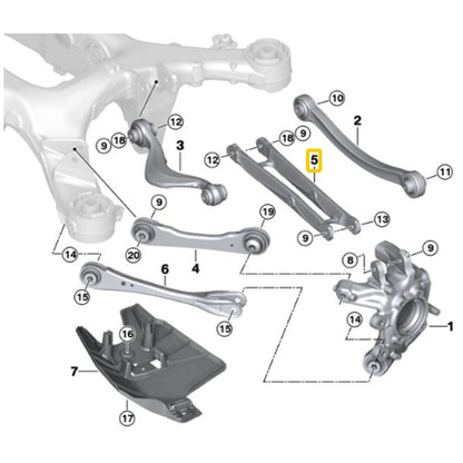 Genuine BMW G90 & G99 M5 OEM Rear Axle Camber Control Arm 33327885730