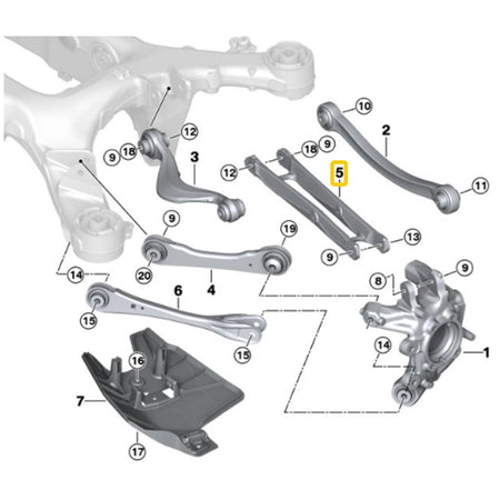 Genuine BMW G90 & G99 M5 OEM Rear Axle Camber Control Arm 33327885730