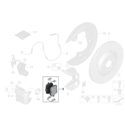 Genuine BMW OEM Rear Brake Pads For BMW F95 X5M & F96 X6M