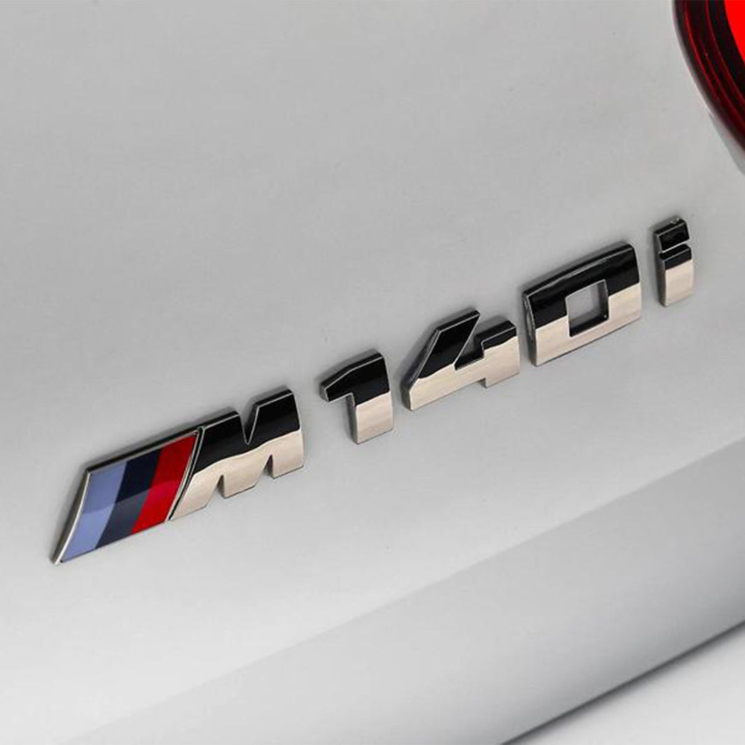 Genuine BMW M140i Replacement Badge In Silver