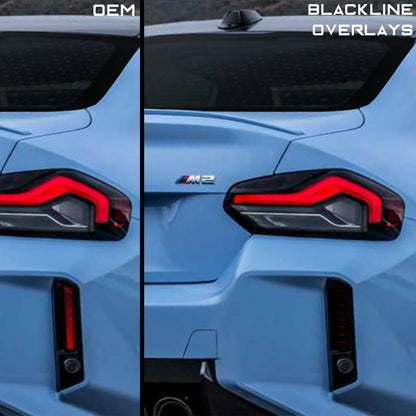 GoldenWrench BLACKLINE Rear Reflector Overlay Kit For BMW G87 M2 (2023+)