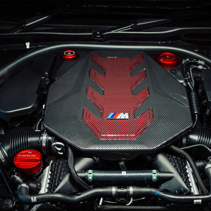 GoldenWrench BMW S63 & S68 M Car BLACKLINE Performance Engine Cap Cover Set (2017+ G90 M5, F95 X5M, F96 X6M & more)