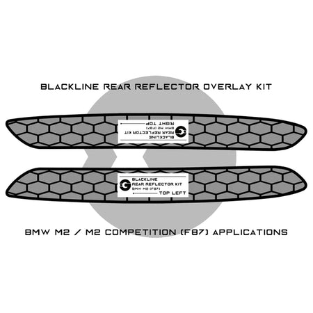 GoldenWrench BMW M2 & M2 Competition BLACKLINE Rear Reflector Overlay Kit (F87)