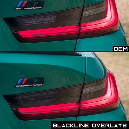 GoldenWrench BMW M3/3 Series Pre-LCI BLACKLINE Taillight Overlay Kit (G80/G20)