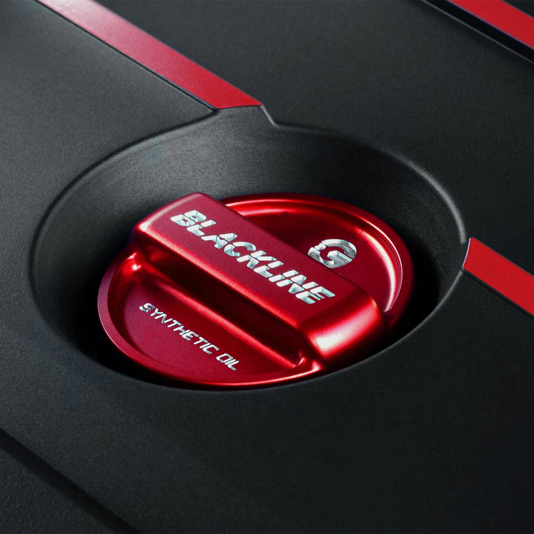 GoldenWrench Toyota GR Supra BLACKLINE Performance Oil Cap Cover In Red (A90)