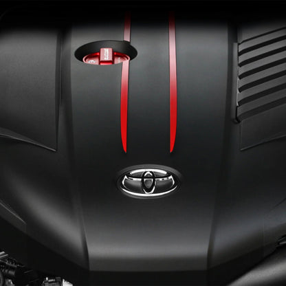 GoldenWrench Toyota GR Supra BLACKLINE Performance Oil Cap Cover In Red (A90)