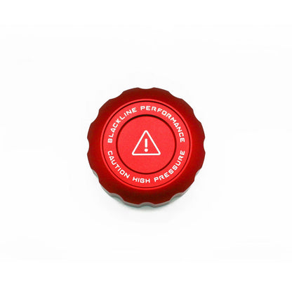 GoldenWrench Toyota GR Supra BLACKLINE Performance Coolant Cap Cover Set In Red (A90 2020+)