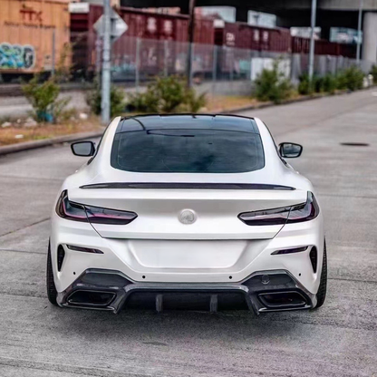 3D Style Carbon Fiber Rear Bumper Diffuser Spoiler for BMW 8 Series G14 G15 G16 Bodykit Front Lip