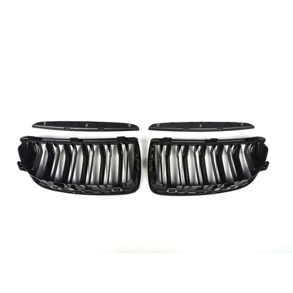 ABS Double Slat Gloss Black Grille for E90 BMW 3 Series Pre-LCI