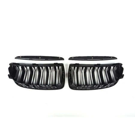 ABS Double Slat Gloss Black Grille for E90 BMW 3 Series Pre-LCI