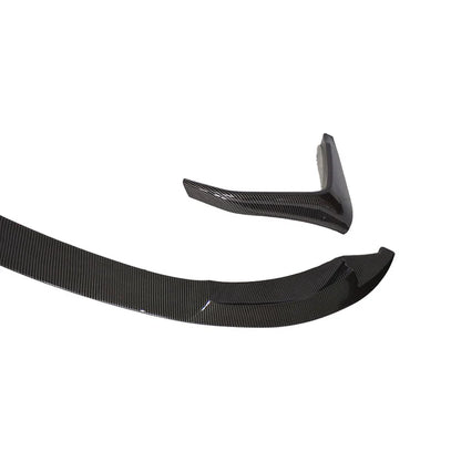 3 Piece Carbon Fiber Style ABS Plastic Front Lip for F80 / F82 BMW M3 M4