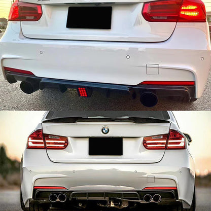 Carbon Fiber LED Rear Diffuser for F30 3 Series