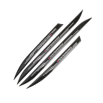 Carbon Fiber Style Door Sill Scuff Plates Trim For F10 5 Series BMW
