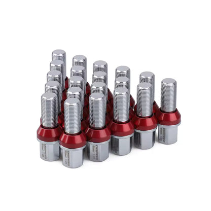 20PCS Steel Taper Cone Seat Wheel Lug Bolts Length 38mm M14*1.25 M14*1.5 thread bolts&sleeve+type dowel pin for Audi BMW VW