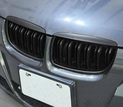 ABS Double Slat Gloss Black Grille for E90 BMW 3 Series Pre-LCI