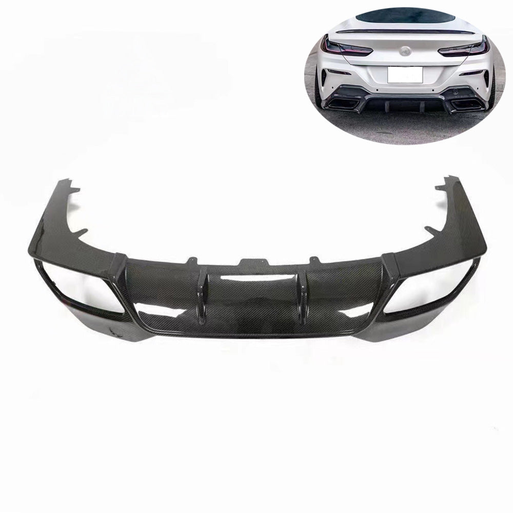 3D Style Carbon Fiber Rear Bumper Diffuser Spoiler for BMW 8 Series G14 G15 G16 Bodykit Front Lip