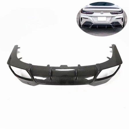 3D Style Carbon Fiber Rear Bumper Diffuser Spoiler for BMW 8 Series G14 G15 G16 Bodykit Front Lip