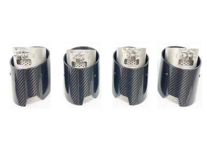M Performance Style Stainless Steel Carbon Fiber Exhaust Tips for G80 / G82 M3 M4 BMW